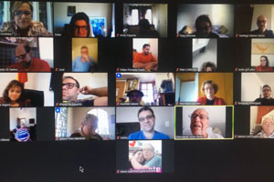 Los representantes de las entidades españolas de São Paulo, durante su encuentro virtual.