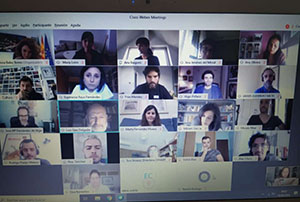 Un momento del encuentro virtual que se llevó a cabo.