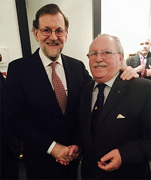 Juan Benitez Vera y el expresidente Mariano Rajoy.