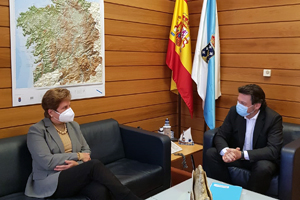 Regina Jallas y Antonio Rodríguez Miranda, durante su encuentro.