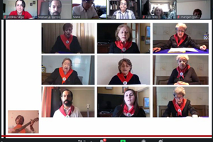 Participantes en la última reunión del año de la Colectividad Cántabra de Chile.