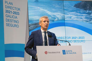 SANTIAGO DE COMPOSTELA
11,30 h.- O vicepresidente primeiro e conselleiro de Presidencia, Xustiza e Turismo, Alfonso Rueda, acompañado da directora xeral da Axencia Turismo de Galicia, Nava Castro, participará no acto de presentación do Plan director 2021-2023 Galicia destino seguro. Na Igrexa de Santo Domingo de Bonaval
foto xoán crespo
21/07/2021