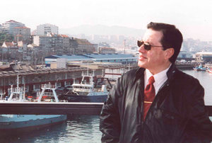 Isaac Otero en el Puerto de Vigo
