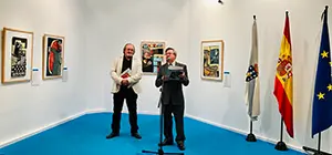 4. Otero Regal y Ramón Jiménez en el acto de inauguración de la muestra HAI MULLERES