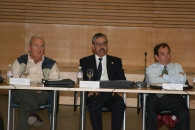 Antonio Aliaga (primero por la izda.), durante el último pleno del CGCEE..