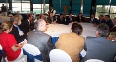 Feijó y Miras se reunieron con los empresarios.