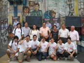 Dirigentes del PSOE en Argentina, junto a la juventud socialista.