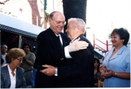 El eurodiputado y ex presidente de la Xunta, Fernández Albor, junto a Jamardo.