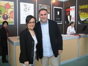 Fernández con el cocinero José Andrés.