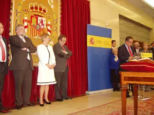  El ministro Corbacho, durante su intervenci&oacute;n en el acto.