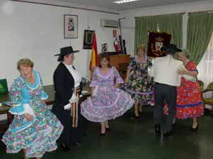 Exhibición de bailes chilenos en la Casa de Soria en Madrid.