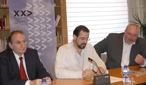  De izda. a dcha., Antonio Requeni, Enrique Monteagudo y Luis G. Tosar.