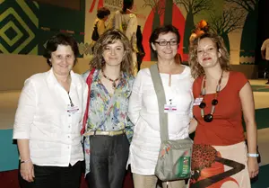 La consejera Ramos, la ministra Bibiana Aído, la diputada Mariví Monteserín y la secretaria de Estado Leire Pajín.