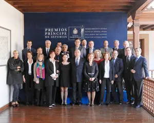 Jurado del Premio Príncipe de Asturias de las Artes 2008, tras su deliberación en Oviedo.
