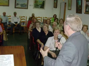 Un momento de la conferencia en la Casa de Soria en Madrid.