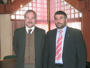 El embajador en Bolivia, Montalbán Carrasco –izda.–, y Jacinto Braña.