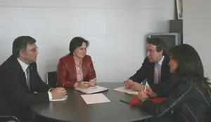 De izquierda a derecha, Valentín Ruíz, María José Ramos, José Antonio de Santiago y María de Diego.