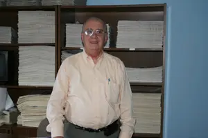 Manuel Losa, en la redacción de ‘Galicia en el Mundo’.