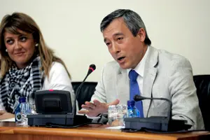 Fernández Mato, durante su comparecencia en la Comisión de Asuntos Europeos del Parlamento de Galicia.