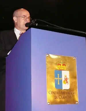 El reelecto presidente del CAC, Luis Martínez Niembro, durante los actos del 53º aniversario de la entidad.