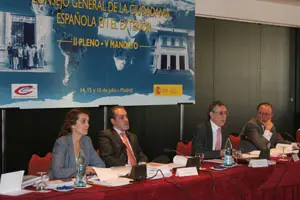  Francisco Ruiz  y Agustín Torres, durante la jornada de tarde del primer día de Consejo.