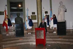 Julio Martínez, durante su intervención con motivo de la conmemoración del Día de Galicia en la entidad.
