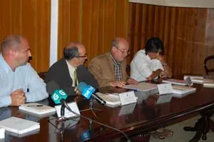 De izda. a dcha., José Antonio Aldrey, Francisco Ramón Durán, Manuel Luís Rodríguez y Jesús González.
