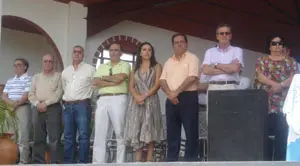 De izda. a dcha., Antonio Álamo, Antonio Jiménez, José Mora, Jacinto Pérez, director de la ORI; Carmen Gloria Castro, consejera del PP en La Palma; José Luis Perestelo, presidente del Cabildo de La Palma; Miguel Ángel Machín y Guillermina Her