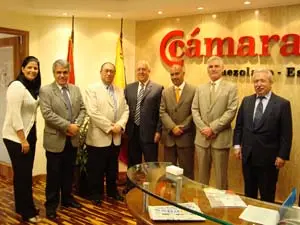 Un momento de la reunión de Cavespa con la Hermandad Gallega de Venezuela.