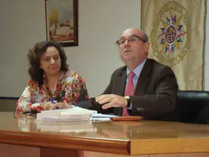 Manuel Luis Rodríguez, durante la charla en el curso ‘Educador con Inmigrantes’, que tuvo lugar en Ourense.