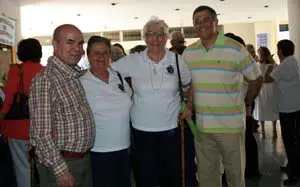 El viceconsejero de Seguridad, Valentín Ruiz, durante una reciente visita a los asturianos de Venezuela.