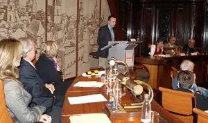 Carlos Sanz, durante su intervención.