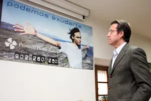 Feijóo, durante un acto la semana pasada en Val do Dubra.