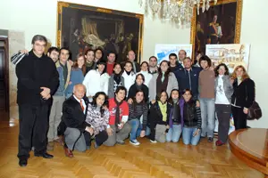El grupo de jóvenes argentinos que ha visitado Salamanca en las últimas dos semanas.