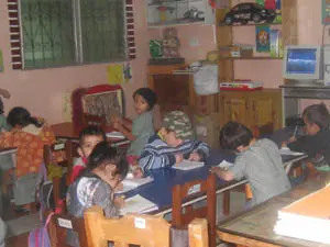 Niños en el Centro Infantil Santa Clara en la localidad hondureña de Toyós.