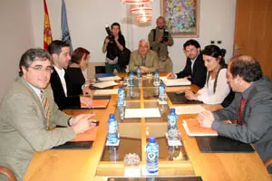 Una de las reuniones de la comisión que estudió la reforma electoral en el Parlamento gallego.