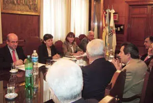 Rubio Vidal, durante una reunión anterior del Patronato en Buenos Aires.