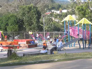 Una de las zonas recreativas del Parque de San José, inaugurado en Santa Tecla.
