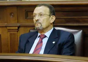 El diputado del PP, Juan Santana Reyes, en el Parlamento de Canarias.
