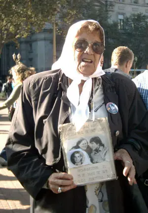 Dionisia López, durante uno de sus actos reivindicativos.