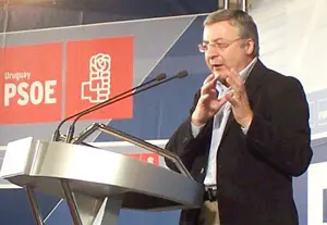  José Blanco, durante su intervención en el mitin.