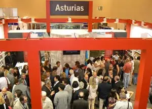 Imagen del estand de Asturias en la Feria Internacional del Libro de Guadalajara, en México.