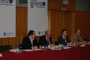 Rodríguez, durante su intervención en la reunión del Consello Galego da Inmigración.