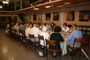 Un momento de la cena de la prensa con la comisión directiva de Zamora.