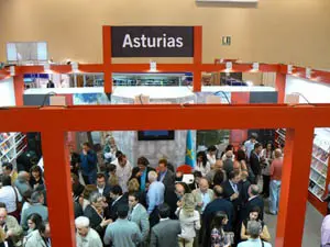 El estand de Asturias en la Feria Internacional del Libro de Guadalajara.