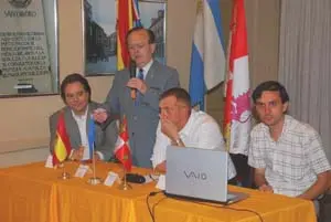 Daniel Hasperué, José Luis García Morales, Ignacio Ayala Andrés y Marcelo Aliberto, durante el acto.