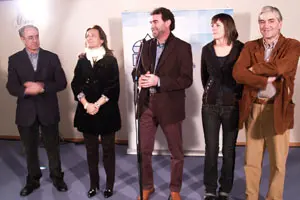  Anxo Quintana, junto a los cabezas de lista del BNG por las cuatro provincias.