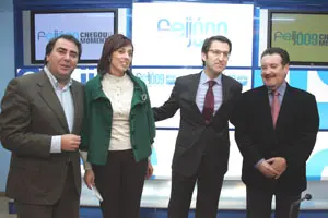  N&uacute;&ntilde;ez Feij&oacute;o, junto a los otros tres cabezas de cartel para las elecciones auton&oacute;micas.