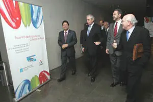  Touri&ntilde;o, a su llegada al Encontro celebrado el pasado a&ntilde;o en Santiago.