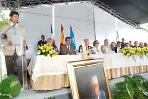 Un momento del homenaje al empresario asturiano.
